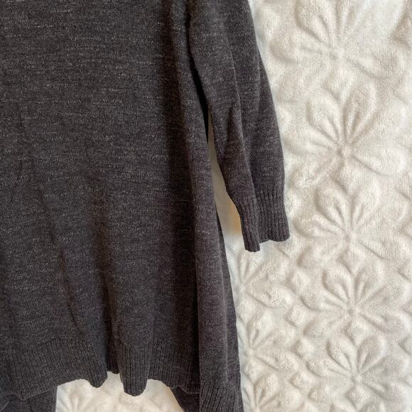 Eileen fisher gray open front 3/4 sleeve cardigan preowned great condition sz S - Picture 3 of 6